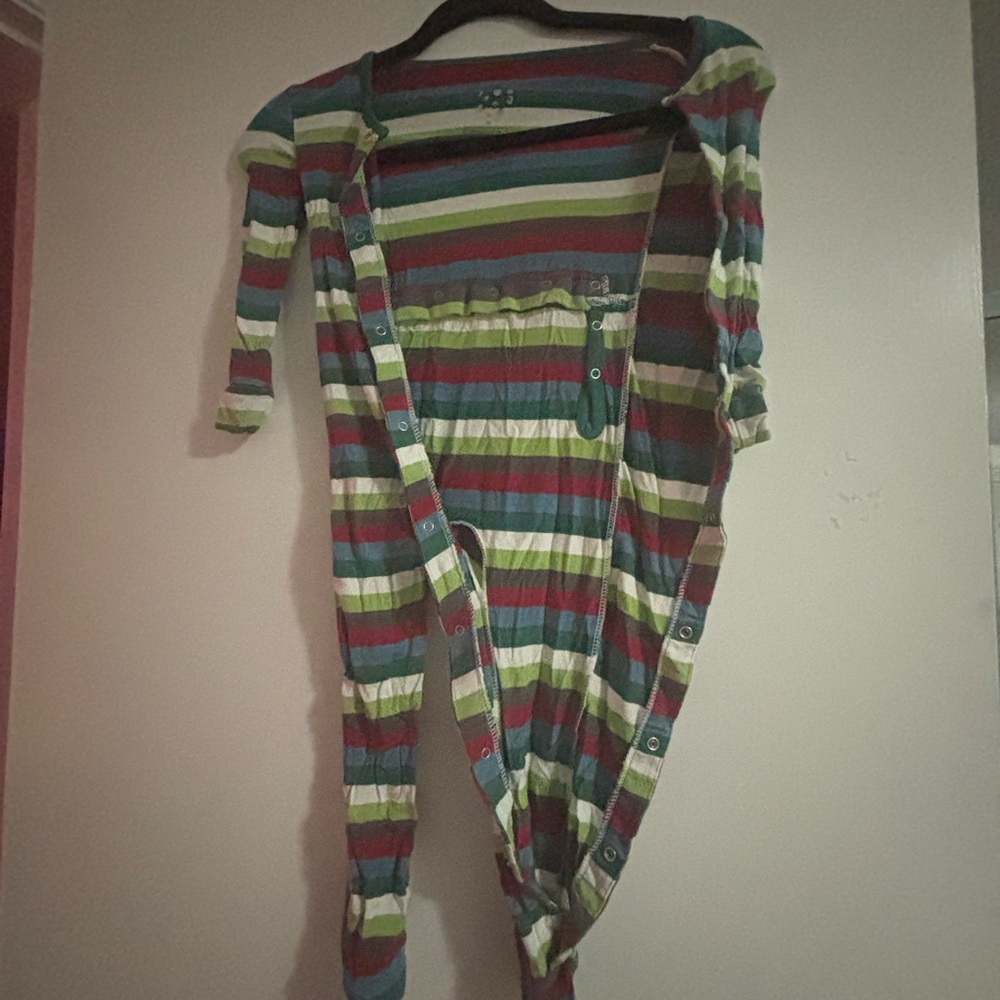 Striped Multicolor Onesie Pajamas